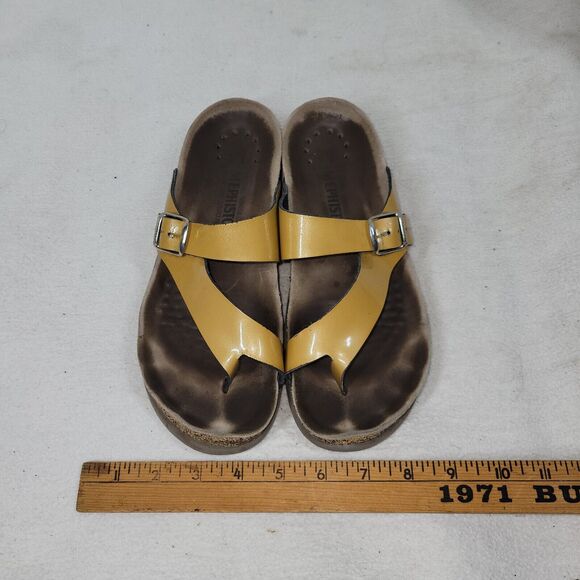 Mephisto Sandals Agacia Red Womens Size 7.5US 38 EU Leather Thong Slip On Shoe - Picture 11 of 16